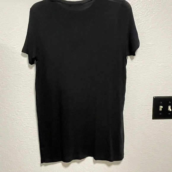 Brandy Melville Women’s Black Oversized Short Sleeve Top One Size - Picture 4 of 4